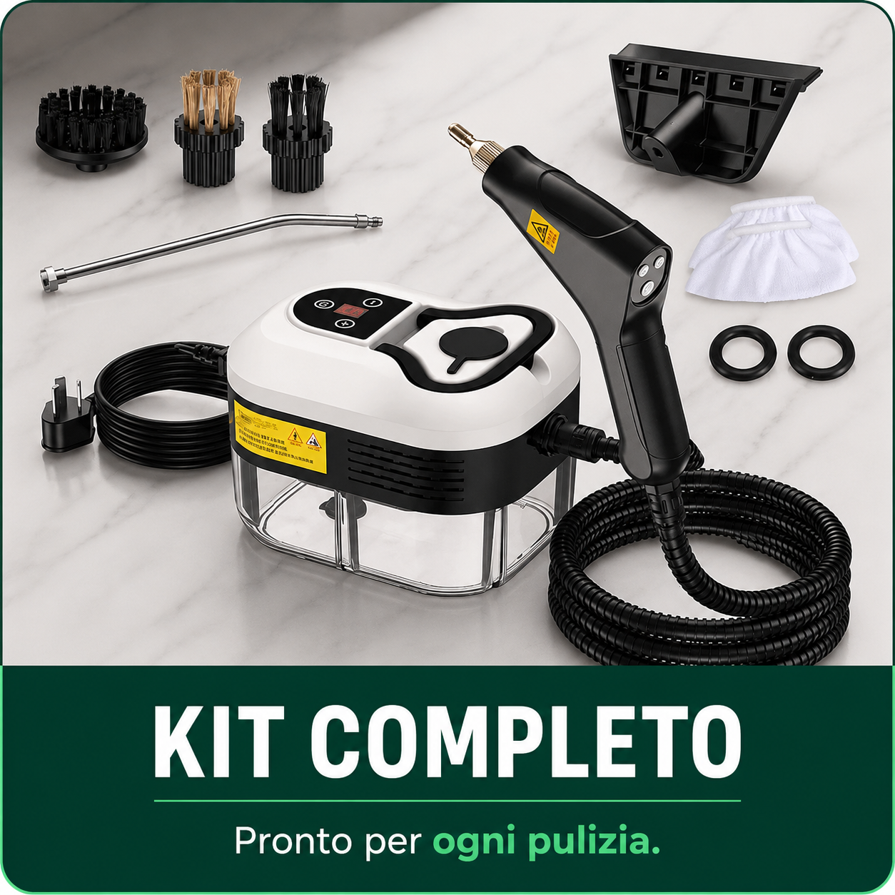 Pulitore a Vapore ad Alta Pressione 2500W